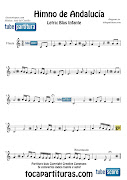 Partitura de El Himno de Andalucía para Flauta Travesera, flauta dulce y .